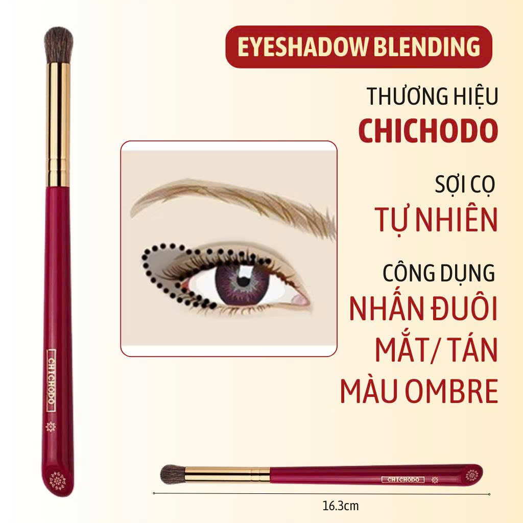 Cọ Blend Mắt/Setting/Highlight Mũi/Che Khuyết Điểm CHICHODO Eyeshadow Blending C112